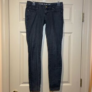 Express Zelda Slim Fit Ultra Low Rise Soft Black Women's Jean “Legging”, Size 2r